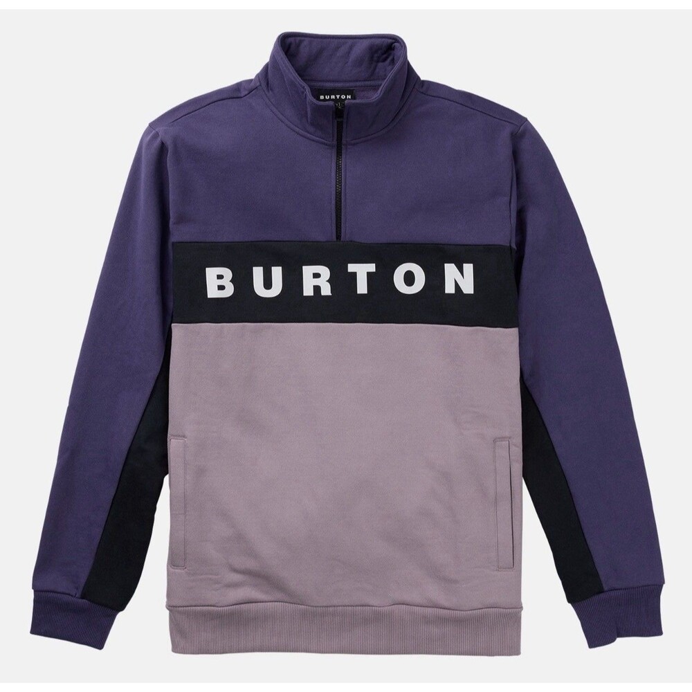 Men's Burton Lowball Quarter-Zip Fleece M Medium Violet Halo / Elderberry